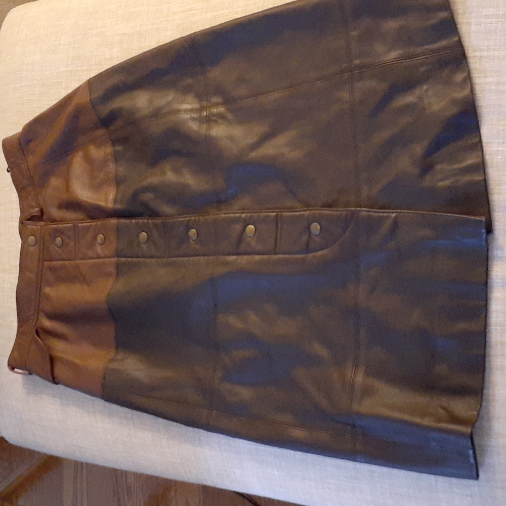 Escada Leather Skirt